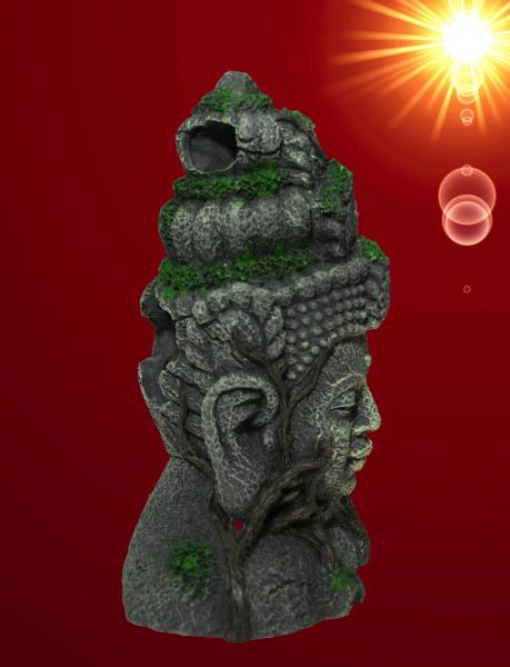 Aquarium Deko VISHNU Asien Skulptur Dekoration Höhle Zubehör Statue