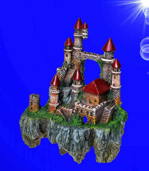 Aquarium Deko MÄRCHEN SCHLOSS Burg Höhle Terrarium Dekoration Zubehör