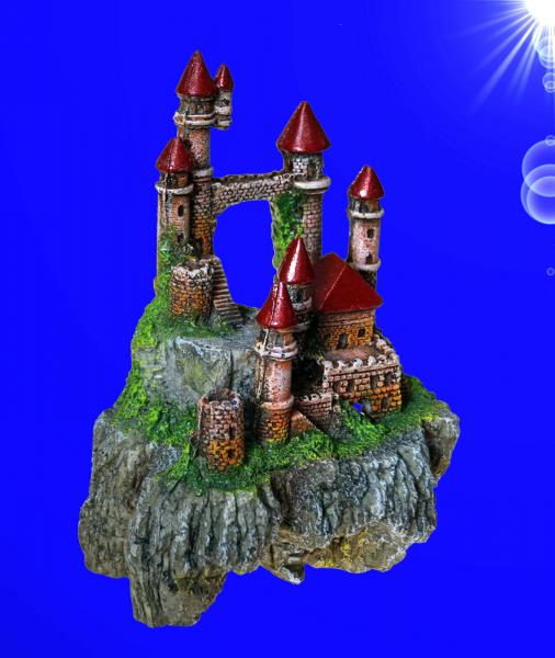 Aquarium Deko MÄRCHEN SCHLOSS Burg Höhle Terrarium Dekoration Zubehör
