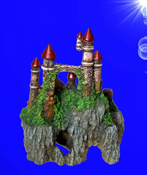 Aquarium Deko MÄRCHEN SCHLOSS Burg Höhle Terrarium Dekoration Zubehör