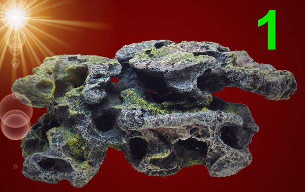 Aquarium Deko leichtes LOCHGESTEIN SET Lava Felsen Terrarium Höhle Zubehör