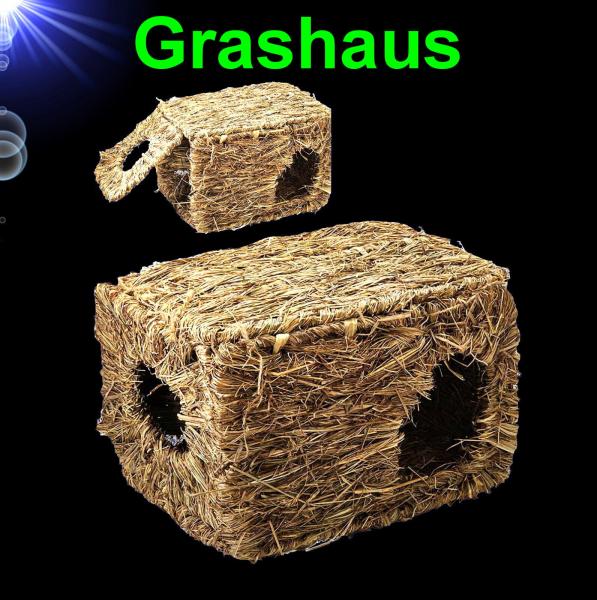 Nager GROßES GRASHAUS XL Zubehör Höhle  Zwergkaninchen Meerschweinchen Heu