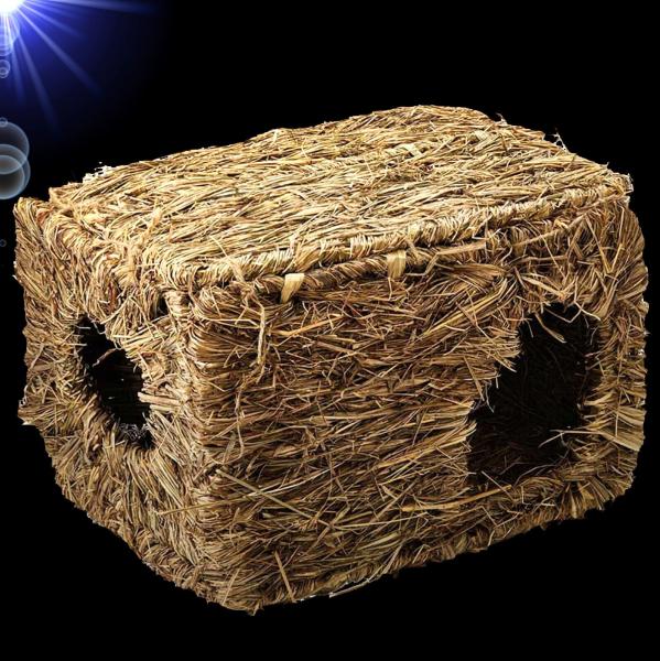 Nager GROßES GRASHAUS XL Zubehör Höhle  Zwergkaninchen Meerschweinchen Heu