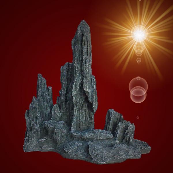 Aquarium Deko SET FELSEN WAND GR.L Höhle Terrarium Zubehör