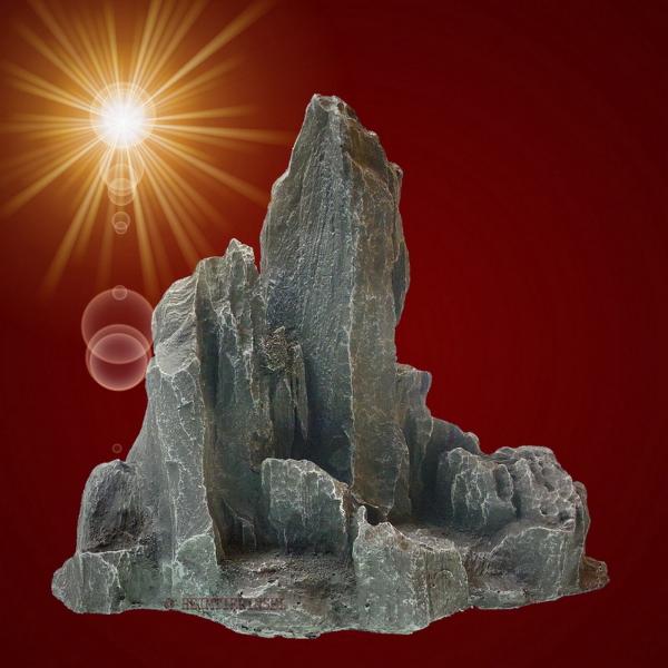 Aquarium Deko SET FELSEN WAND GR.L Höhle Terrarium Zubehör