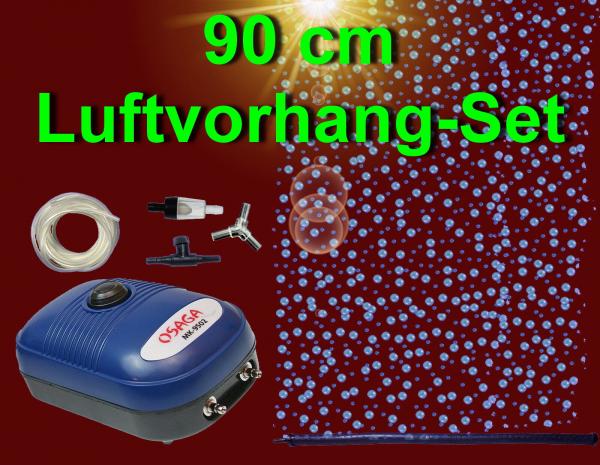 Aquarium Deko 90 cm AUSSTRÖMER SET XL Luftvorhang Zubehör Teich Luftstein