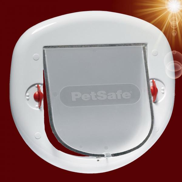 PetSafe® 4-Wege KATZENKLAPPE weiß Katzentür Haustier Hundetür Hundeklappe Glas