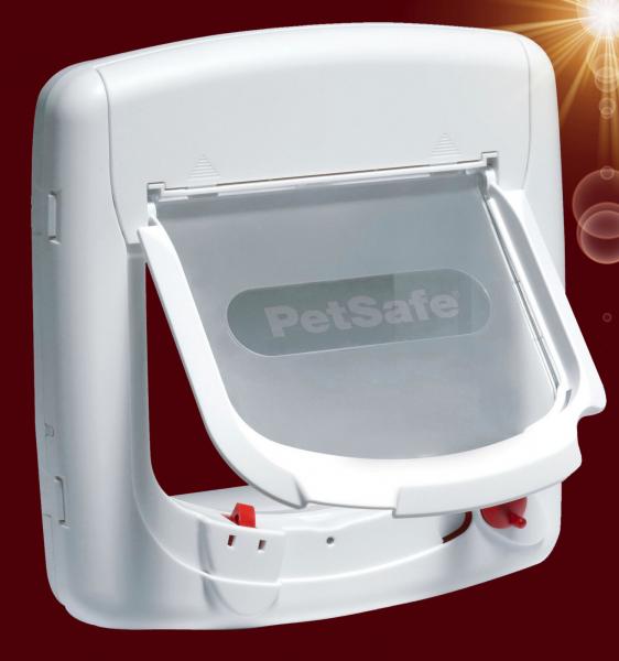 4-Wege PetSafe® KATZENKLAPPE ✚ MAGNETSCHLÜSSEL Katzentür Haustier Hunde Glas