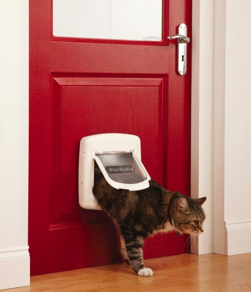 4-Wege PetSafe® KATZENKLAPPE ✚ MAGNETSCHLÜSSEL Katzentür Haustier Hunde Glas