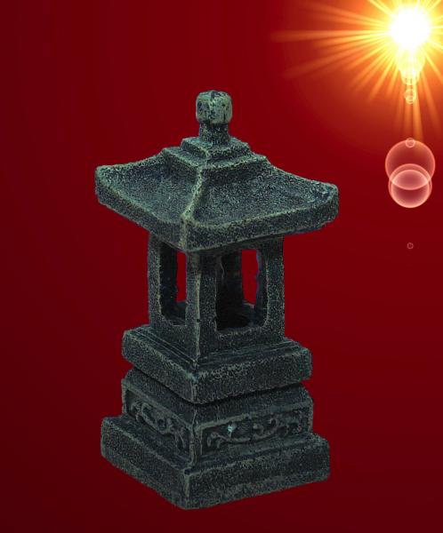Aquarium Deko KLEINE PAGODE Tempel Asien Terrarium Dekoration Zubehör