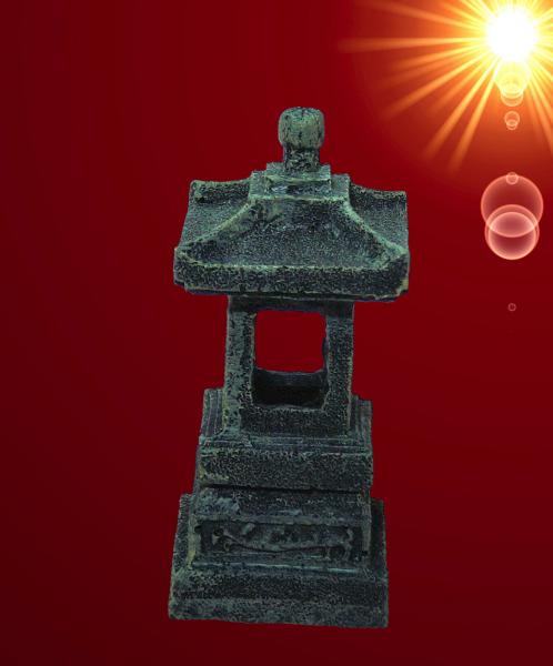 Aquarium Deko KLEINE PAGODE Tempel Asien Terrarium Dekoration Zubehör