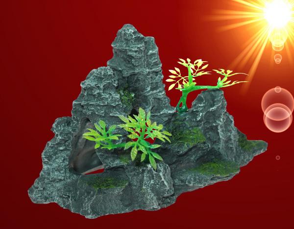 Aquarium Deko SPITZE GROTTEN HÖHLE Felsen Terrarium Zubehör Stein Dekoration
