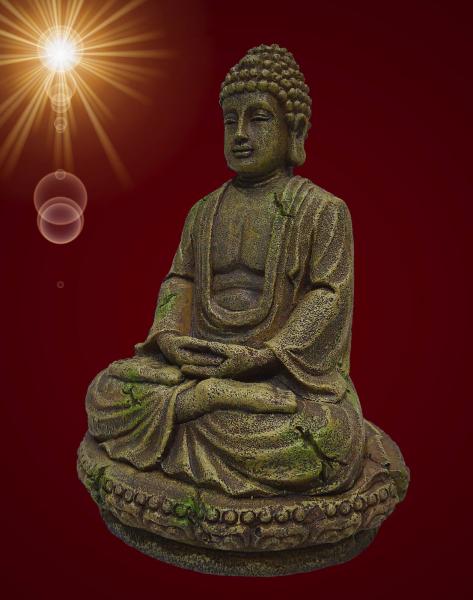Aquarium Deko kleiner BUDDHA Asien Terrarium Dekoration Zubehör