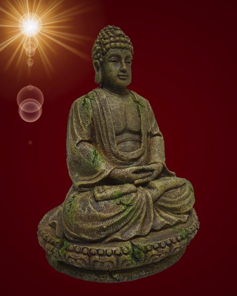 Aquarium Deko kleiner BUDDHA Asien Terrarium Dekoration Zubehör