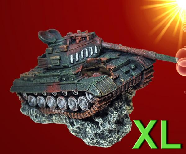 Aquarium Deko großes !!↪ PANZER WRACK XL ↩ Höhle Tank Armee Dekoration Zubehör