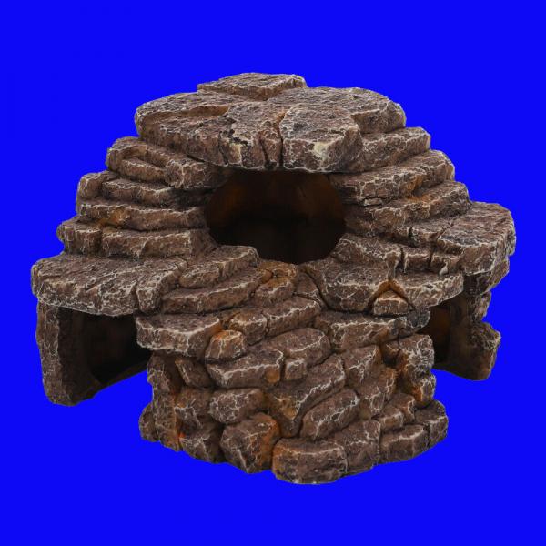 Aquarium Deko ECK TERRASSEN HÖHLE Gr. S Terrarium Dekoration Barsche Zubehör