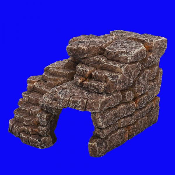 Aquarium Deko ECK TERRASSEN HÖHLE Gr. S Terrarium Dekoration Barsche Zubehör