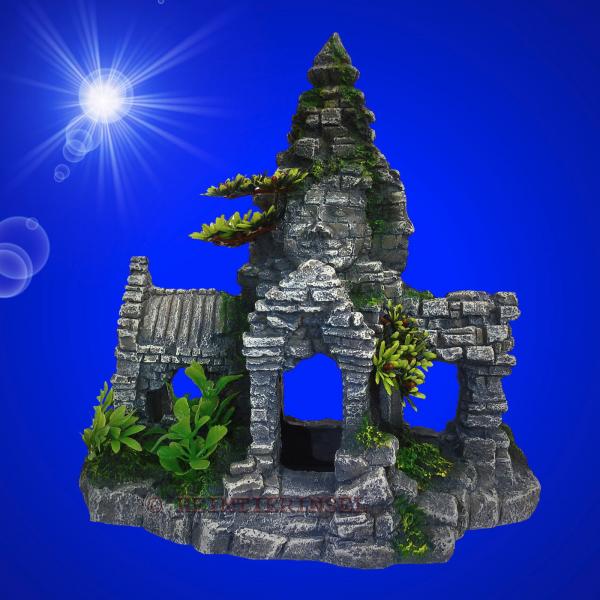 Aquarium Deko TEMPEL HAUS ANKOR WAT Terrarium Dekoration Höhle Zubehör