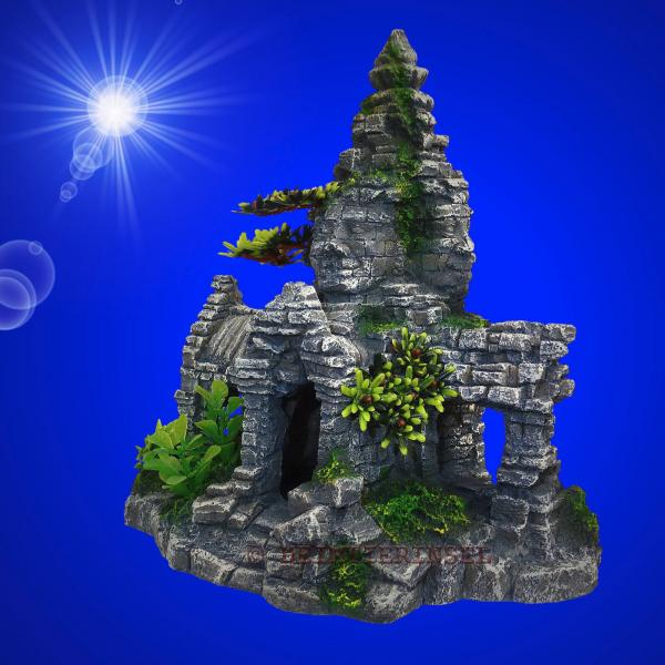 Aquarium Deko TEMPEL HAUS ANKOR WAT Terrarium Dekoration Höhle Zubehör