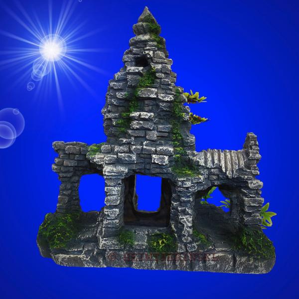 Aquarium Deko TEMPEL HAUS ANKOR WAT Terrarium Dekoration Höhle Zubehör