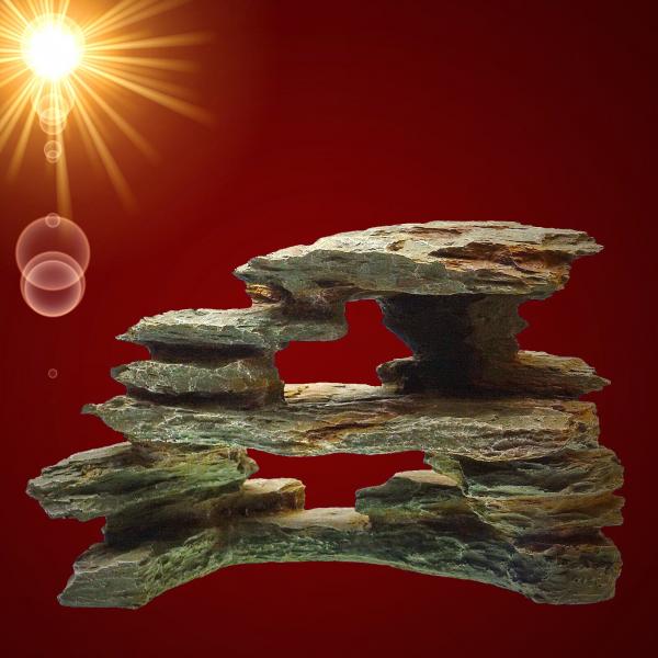 Aquarium Deko TERRASSEN HÖHLEN FELSEN XL Dekoration Höhle Terrarium Zubehör