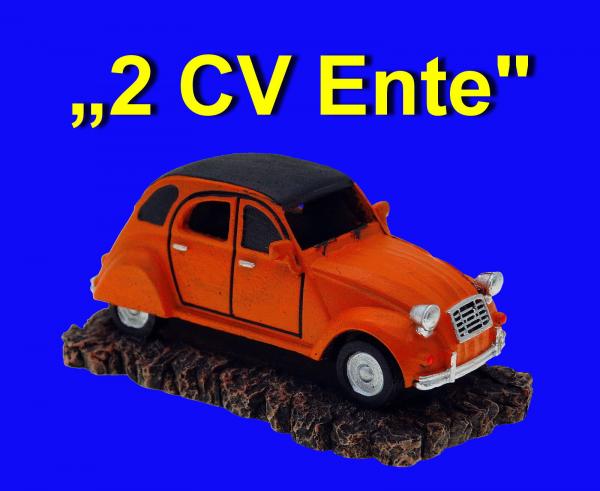 AUTO Aquarium Deko Oldtimer Citroën " 2CV ENTE " Höhle Dekoration Zubehör