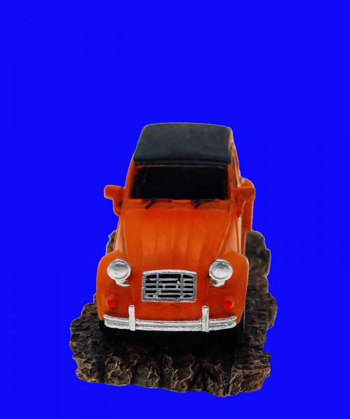 AUTO Aquarium Deko Oldtimer Citroën " 2CV ENTE " Höhle Dekoration Zubehör