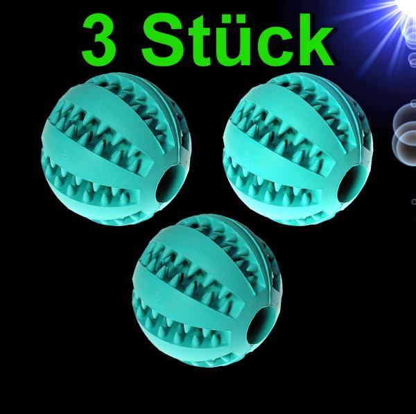 Hunde 3 STÜCK DENTAL ZAHNPFLEGE BALL Zahnbürste Vollgummiball Spielzeug