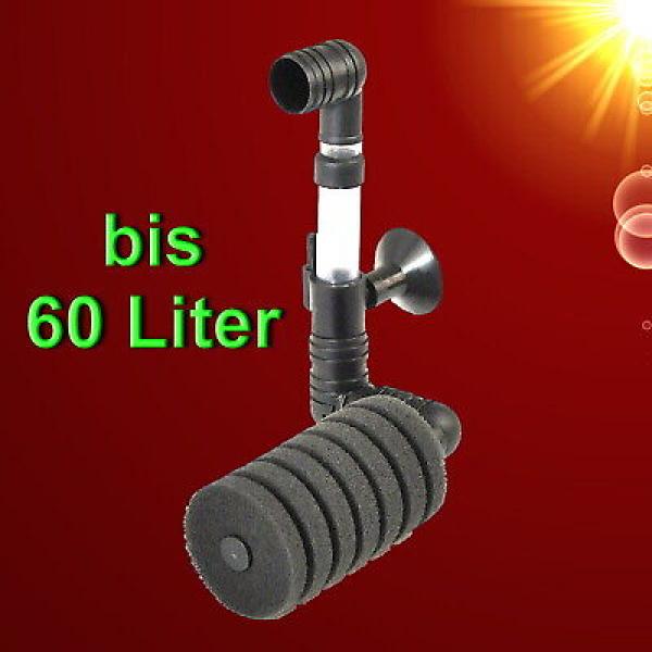 DOPPEL SCHWAMMFILTER SET ➕ LUFTPUMPE bis 60 L Innenfilter Aquarium Zubehör
