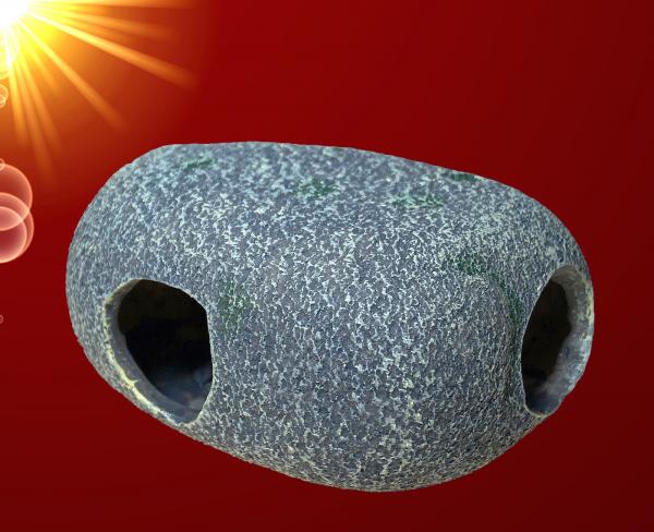 Aquarium Deko MARMOR HÖHLE Gr. M Barsch Terrarium Felsen Dekoration Zubehör
