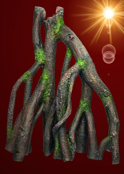 Aquarium Deko 36 cm HOHE MANGROVEN WURZEL XL Höhle Dekoration Zubehör