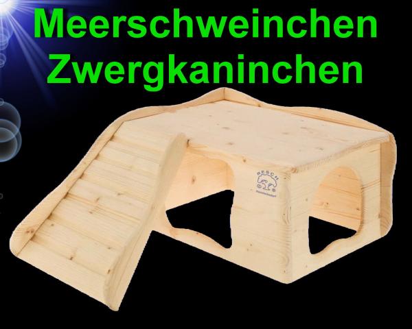 Nager HOLZ ZWERGKANINCHEN MEERSCHWEINCHEN HAUS Zubehör Nest Kaninchen