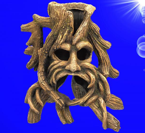 Aquarium Deko großer BAUM MIT GESICHT Wurzel Höhle Terrarium Dekoration Zubehör