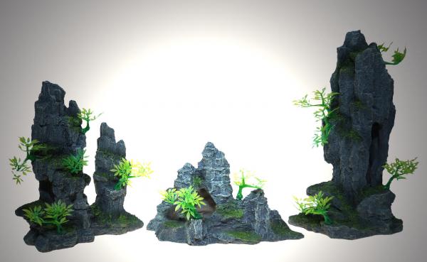 Aquarium Deko !! GROßES HÖHLEN SET !! Felsen Terrarium Zubehör Dekoration