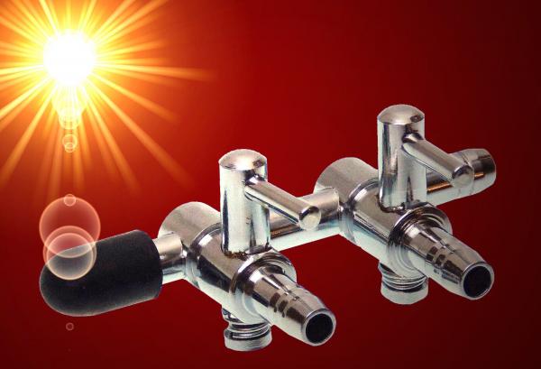 Aquarium Deko 2-faches AUSSTRÖMER ➕ LUFTPUMPE ➕ Zubehör Sprudler Luftstein