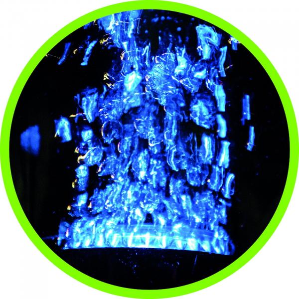 Aquarium Deko LED SPRUDLER SET BLAU ➕ Luftpumpe ➕ Zubehör Dekoration