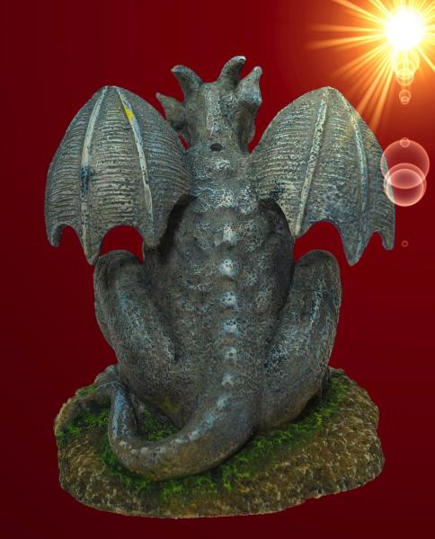 Aquarium Deko GARGOYLE SKULPTUR Zubehör Drachen Dekoration