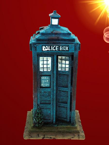 Aquarium Deko große ALTE TELEFONZELLE Höhle Zubehör England London