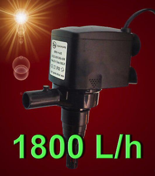 Aquarium POWERHEAD 1800 L/h Zubehör Umwälzpumpe Strömungspumpe Wasserpumpe