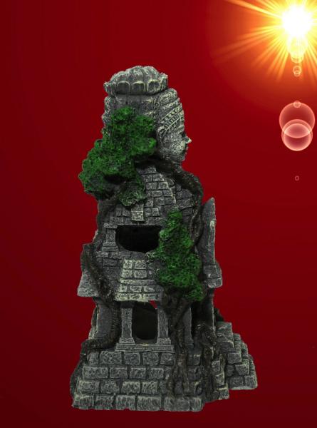 Aquarium Deko LAKSHMANA TEMPEL Asien Skulptur Dekoration Höhle Zubehör