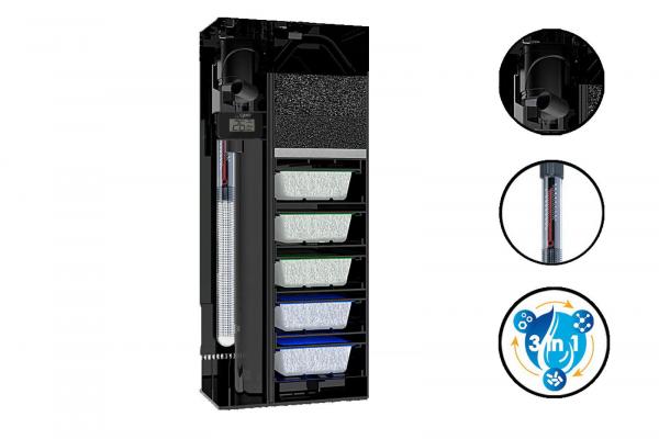 AQUARIUMKOMBINATION CIANO EMOTIONEN PRO 100 BLACK Schrank Aquarium Abdeckung