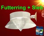 Aquarium FUTTERRING MIT SIEB Duplex 2 in 1 Tubifex Fischfutter etc. Zubehör