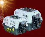 Hunde Katze Nager TRANSPORTBOX DOPPEL ÖFFNUNG "SKUDO OPEN" Gr.1 Reise Auto Kennel