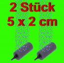 Aquarium Deko 2 STÜCK 5 cm ZYLINDER AUSSTRÖMERSTEIN Luftstein Zubehör Luft