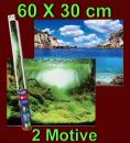 Aquarium Deko RÜCKWANDFOLIE 60 X 30cm Fotorückwand Zubehör Dekoration