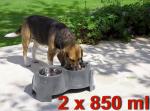 HUNDE FUTTER- UND WASSERNAPF BAR 2 x 850 ml Fressnapf Doppelnapf Zubehör