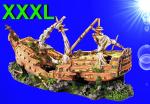 Aquarium Deko !! GROßE GALEONE XXXL !! Schiffswrack Höhle Dekoration Zubehör
