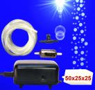 Aquarium Deko 50x25x25 mm SPRUDLER SET ➕ LUFTPUMPE ➕ Zubehör Luftstein weiß