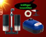 MAXBIO-200L BIO SCHWAMMFILTER SET ➕ LUFTPUMPE etc. Innenfilter Aquarium Garnelen