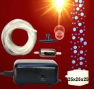 Aquarium Deko Würfel SPRUDLER SET ➕ LUFTPUMPE ➕ Zubehör Luftstein Dekoration